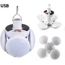 Підвісна лампа для кемпінгу та відпочинку на акумуляторі із сонячною панеллю BL 2029 USB