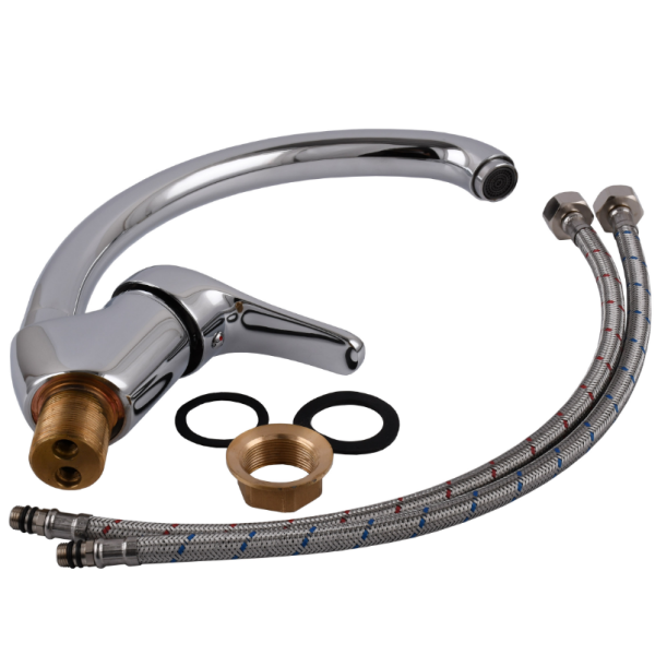 Змішувач для кухні Globus Lux Solly GLSO-0203S боковий латунь на гайці