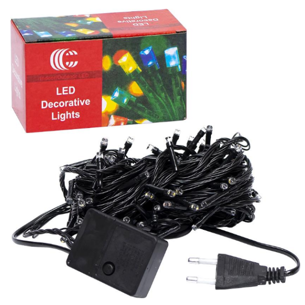 Гірлянда 100 LED/80L Multicolor чорний дріт 9м D-13