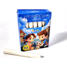 Крейда біла кругла 12шт. (діам.0,9см) Імп 825511