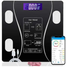 Розумні фітнес Bluetooth ваги з вимірюванням основних показників тіла (м'язи, жир, кістки, рідина і