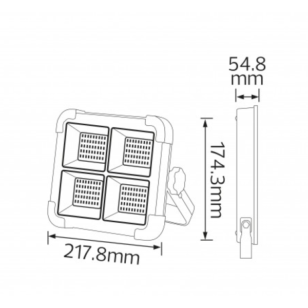 Прожектор на сонячній панелі +USB-C SMD Led 400W 2391Lm IP44