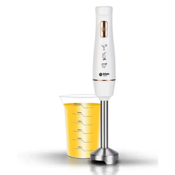 Блендер ручний з чашею 600мл 1600Вт BITEK BT-313W