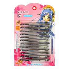 Пінцет металевий "WEI yi MEI" 12шт, 9 см, блистер (90277)