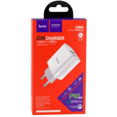 Мережевий Зарядний Пристрій Hoco C80A PD20W + QC 3.0 (Бiлий)