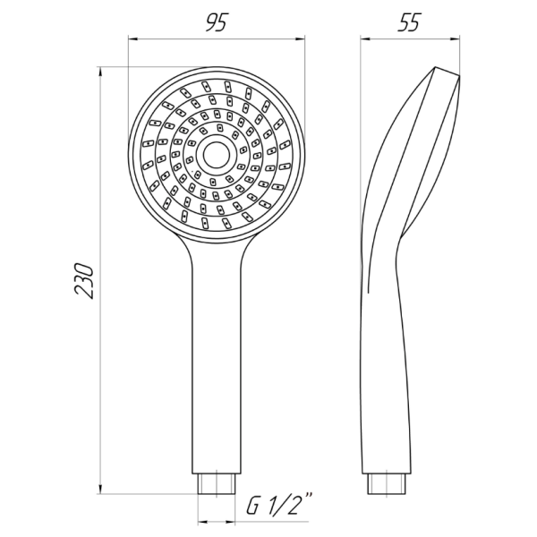 Душова лійка Globus Lux NS-880-P