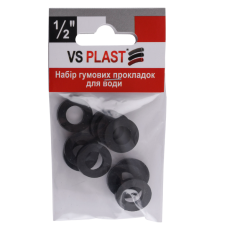 Набір прокладок гумових для води 1/2″(10 шт)