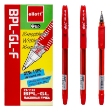 Ручка масляная ELLOTT 0,7 мм червона ET1192-12 (12)