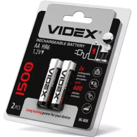 Аккумулятор 1500 mAh R6 AA VIDEX (Ціна за 2шт)