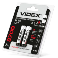 Аккумулятор 2700 mAh R6 VIDEX (ціна за 2шт)