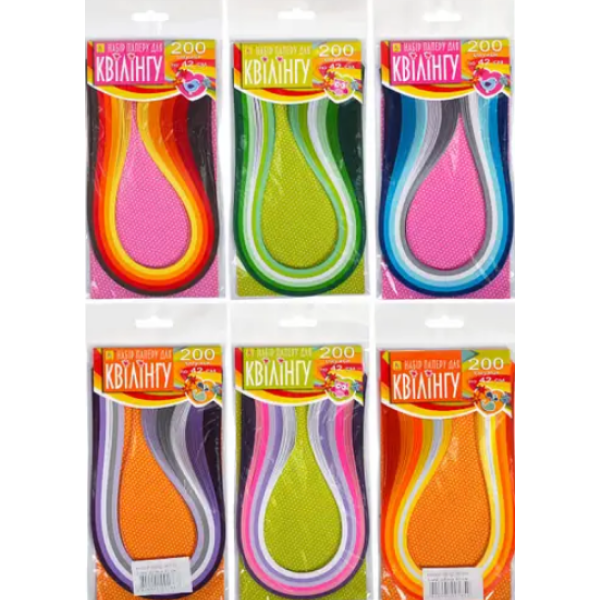 Папір для квілінгу 5-6 квітів, 200 смужок, 3х300мм 94158