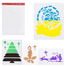 Набір новорічних трафаретів, 8 аркушів А3