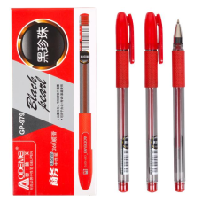 Ручка гелева 979 "Black pearl" червона 96119