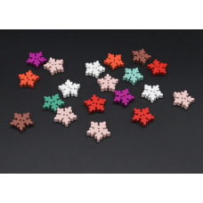 Сніжинки дер. уп 5шт 17мм