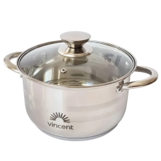 VC-3184-22 Каструля 4,5л "Vincent" з корозійностійкої сталі з кришкою