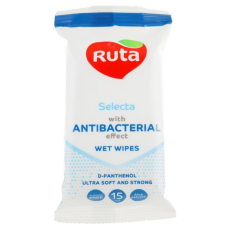 Вологі серветки "Ruta Selecta" з антибактеріальним ефектом 15шт