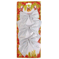 Набір Бантики 3шт срібло 10*11.5см WJX-157/9611*
