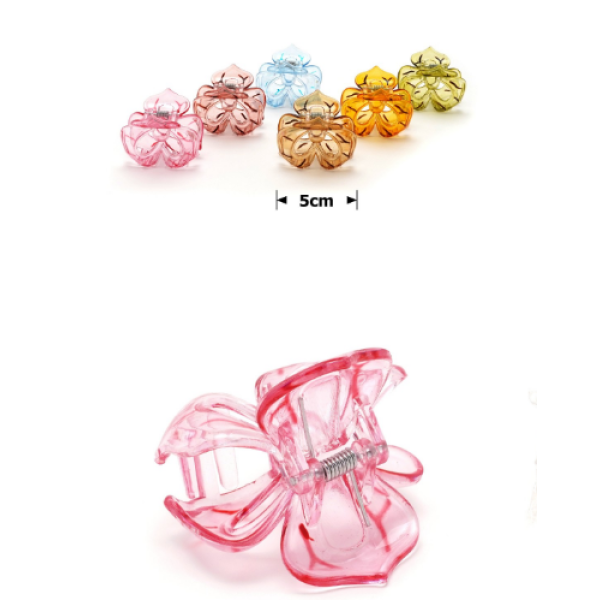 Заколка-краб прозорий 5см 000215