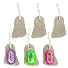 Пемза зі щіткою у вигляді ніжки 2 в1 8*6*2см