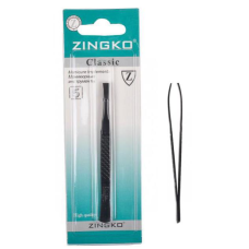 Пінцет прямий "Zingko Classic" сталь, чорний 10см X1-13/06854