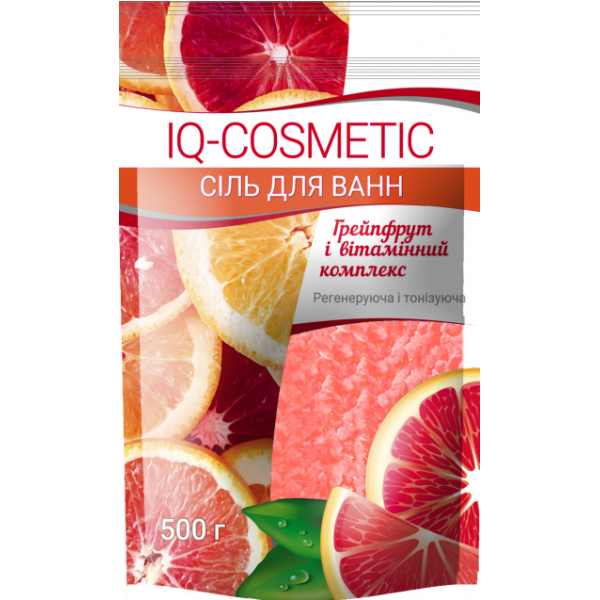 IQ-Cosmetic сіль д/ванни 500г грейпфрут і вітамінний комплекс