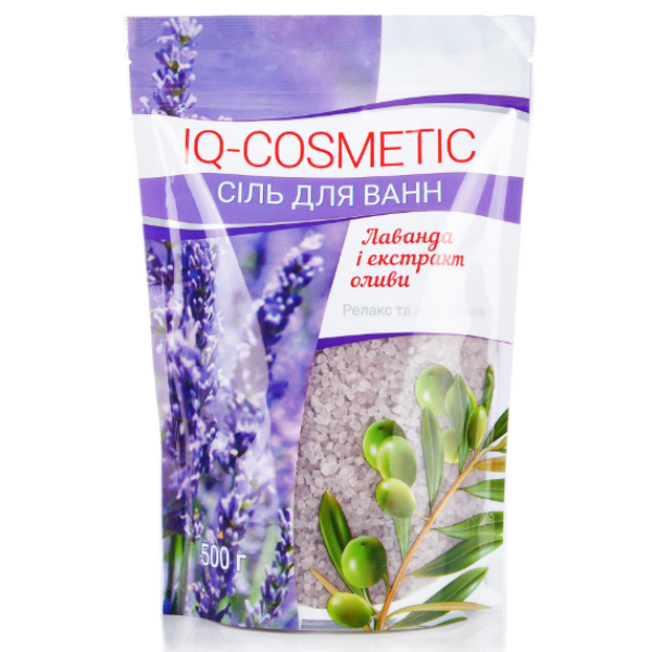 IQ-Cosmetic сіль д/ванни 500г лаванда і екстракт оливи