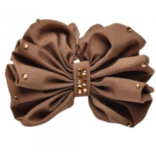 Резинка шифонова об'ємна зі стразами та бантиком