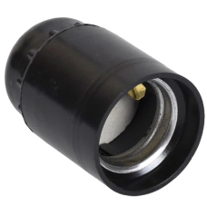 Патрон для лампочки чорний, цоколь Е27