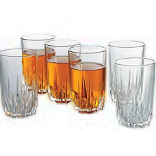 X1027 Набір склянок високих 270мл (по 6шт) огранований «Luminarc» Hussard