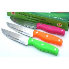 Ніж №KJ6631 кухонний із пл. руч. 3кол 6д 36749