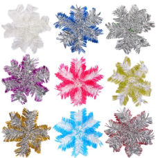 Прикраса "Сніжинка" з дощику велика