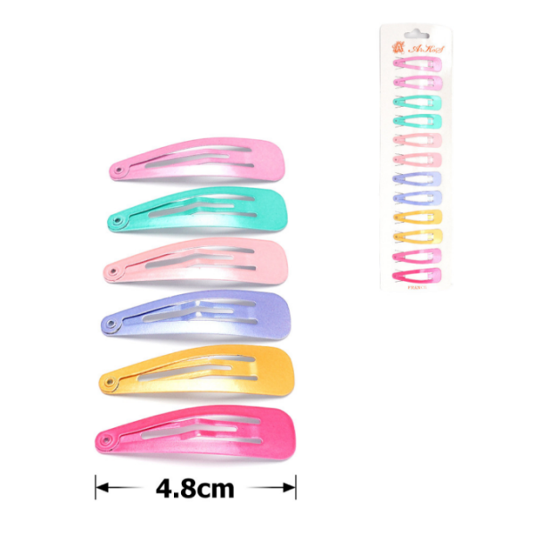 Заколка ТИК-ТАК кольорова 12шт/уп