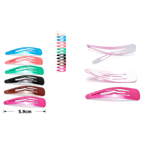 Заколка ТИК-ТАК кольорова 12шт/уп