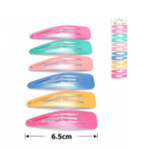 Заколка ТИК-ТАК кольорова 12шт/уп