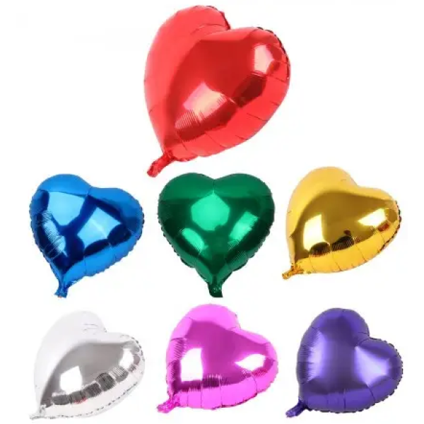 Повітряна кулька фольга зірка, серце 5-72651