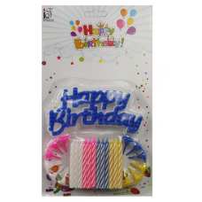 Свічки №SR036 12шт+12шт підст. з надп. Happy 25071