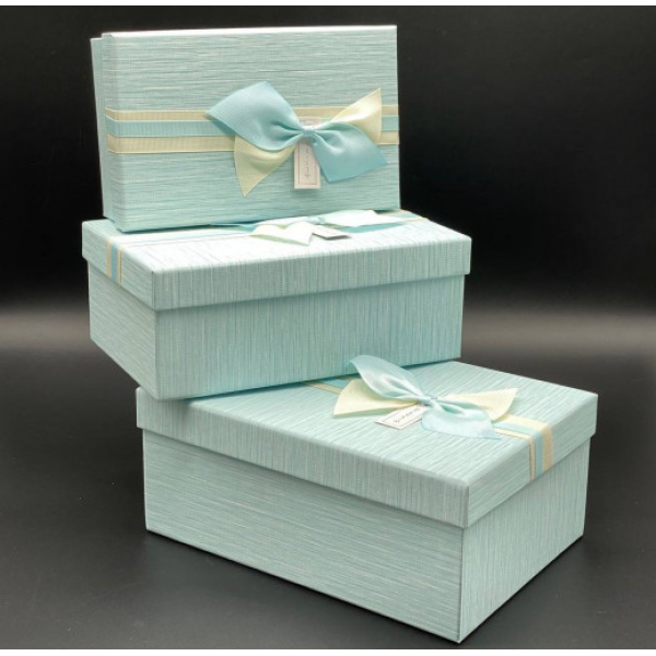 Коробка з бантом подарункова 21*14*8см M