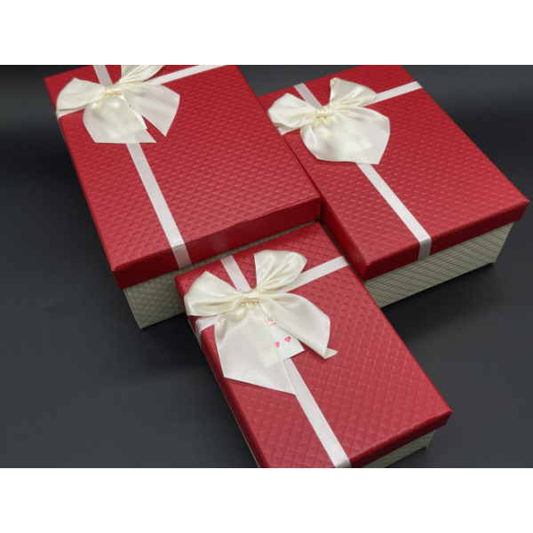 Коробка з бантом подарункова 21*14*8см M