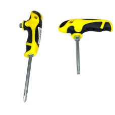 Викрутка двостороння пл. жовто-чорна ручка Т-форма 4д