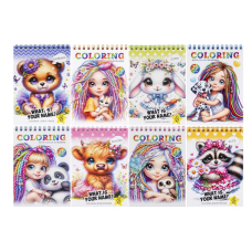 Розмальовка А6 із наклейками на спіралі 12ар. 232713