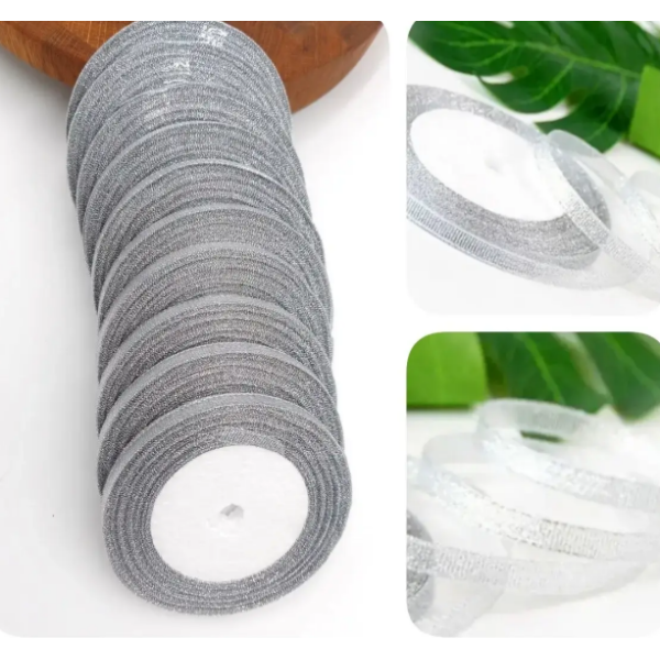 Стрічка Парча 1,2см колір мікс 22м