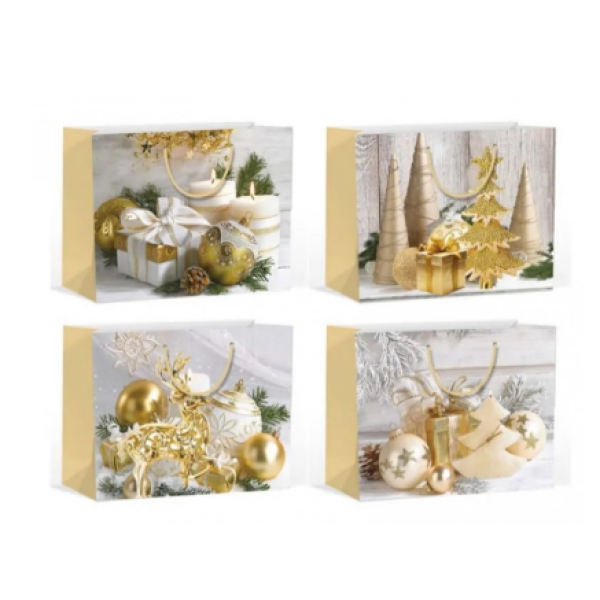Подарунковий пакет новорічний (24*18*10см) 3123-9860