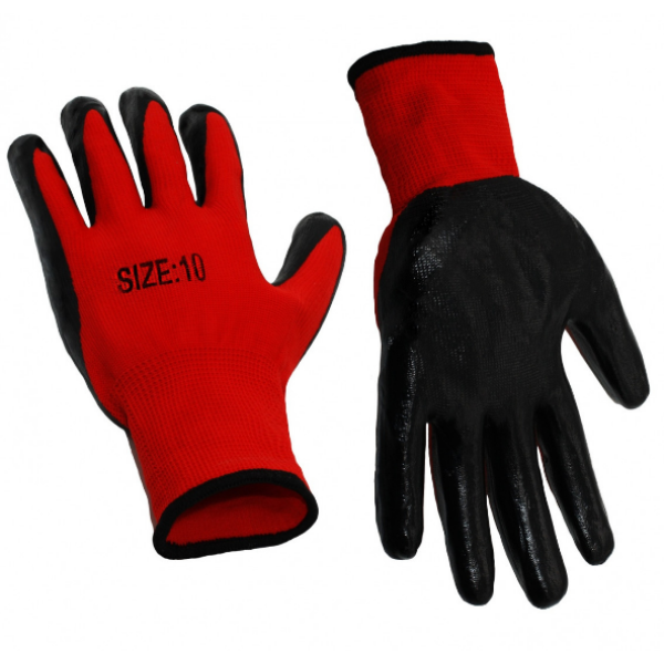 Рукавички FAR х/б, Залиті піною, Оранж, Прогумрвані