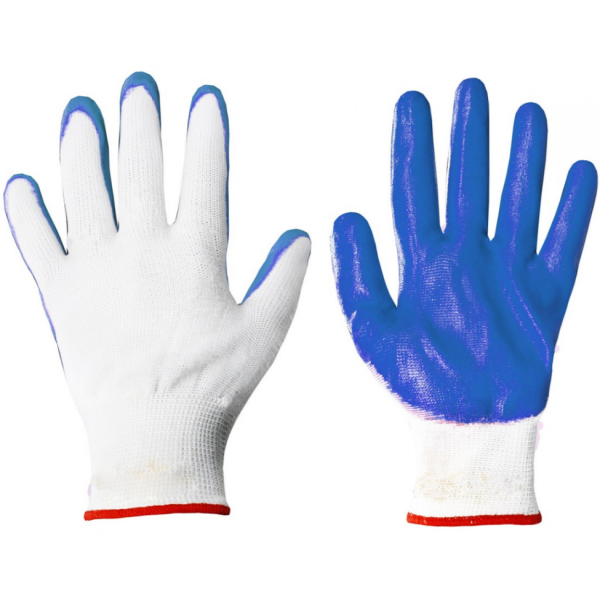 Рукавички FAR х/б, Залиті піною, Оранж, Прогумрвані