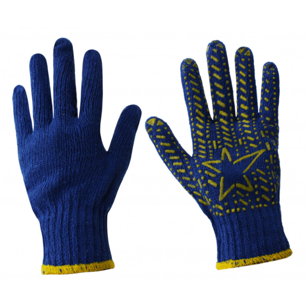 Рукавички FAR х/б, Залиті піною, Оранж, Прогумрвані