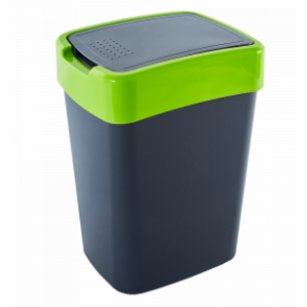 Відро для сміття "Євро" 18л, біла роза/какао, 02290