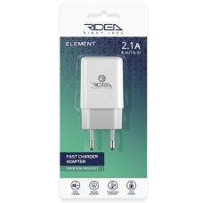 Мережевий Зарядний Пристрій Ridea RW-11011 Element 2.1 A (Бiлий)