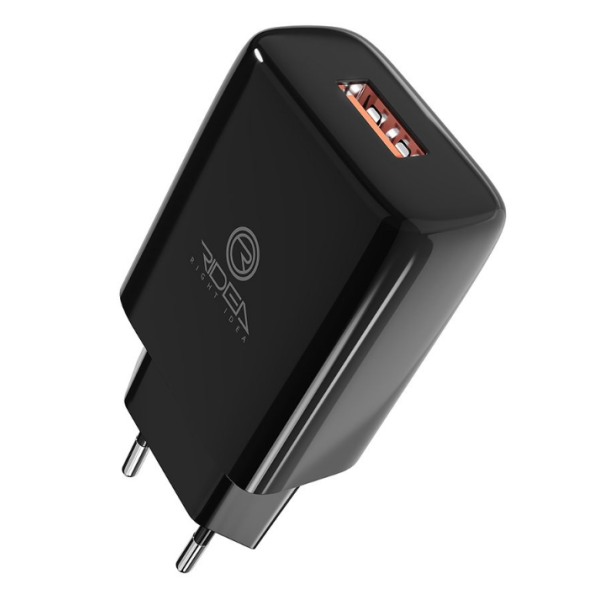 Мережевий Зарядний Пристрій Ridea RW-11011 Element 2.1 A (Чорний)