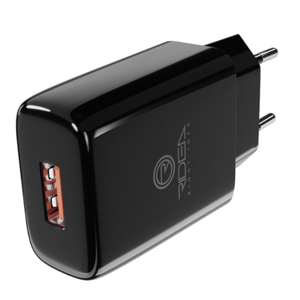 Мережевий Зарядний Пристрій Ridea RW-11011 Element 2.1 A (Чорний)