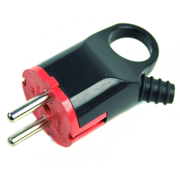 Вилка кутова А523 А522 з заземленням (00252) 00251